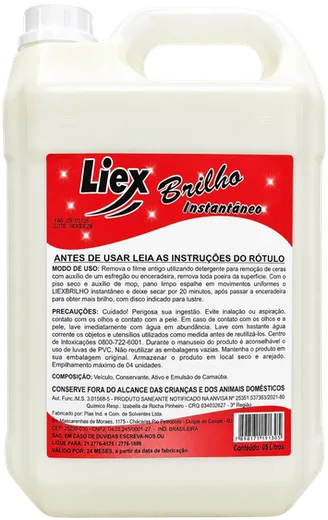 Embalagem do produto Cera Auto Brilho LIEX