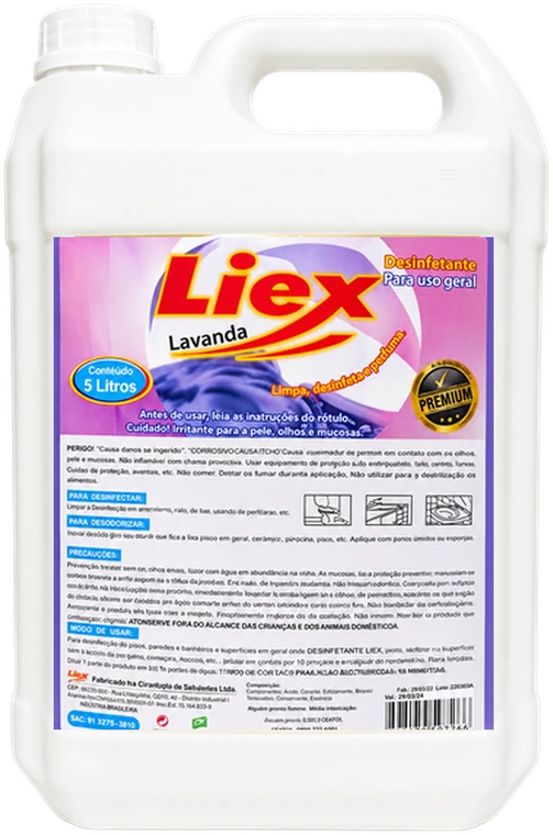 Embalagem do produto Desinfetante Premium LIEX