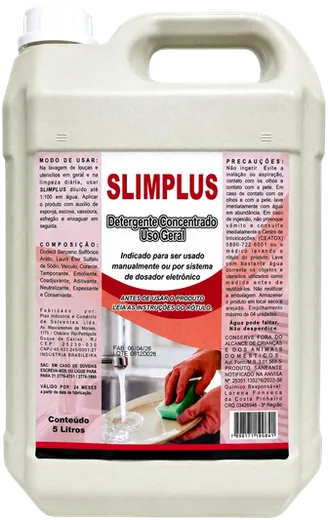 Embalagem do produto Detergente Concentrado Uso Geral Slimplus