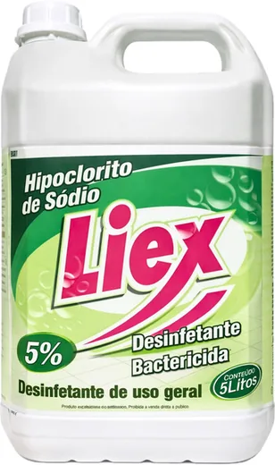 Embalagem do produto Hipoclorito de Sódio LIEX 5%