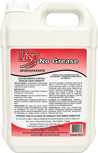 Embalagem do produto LIEX No Grease